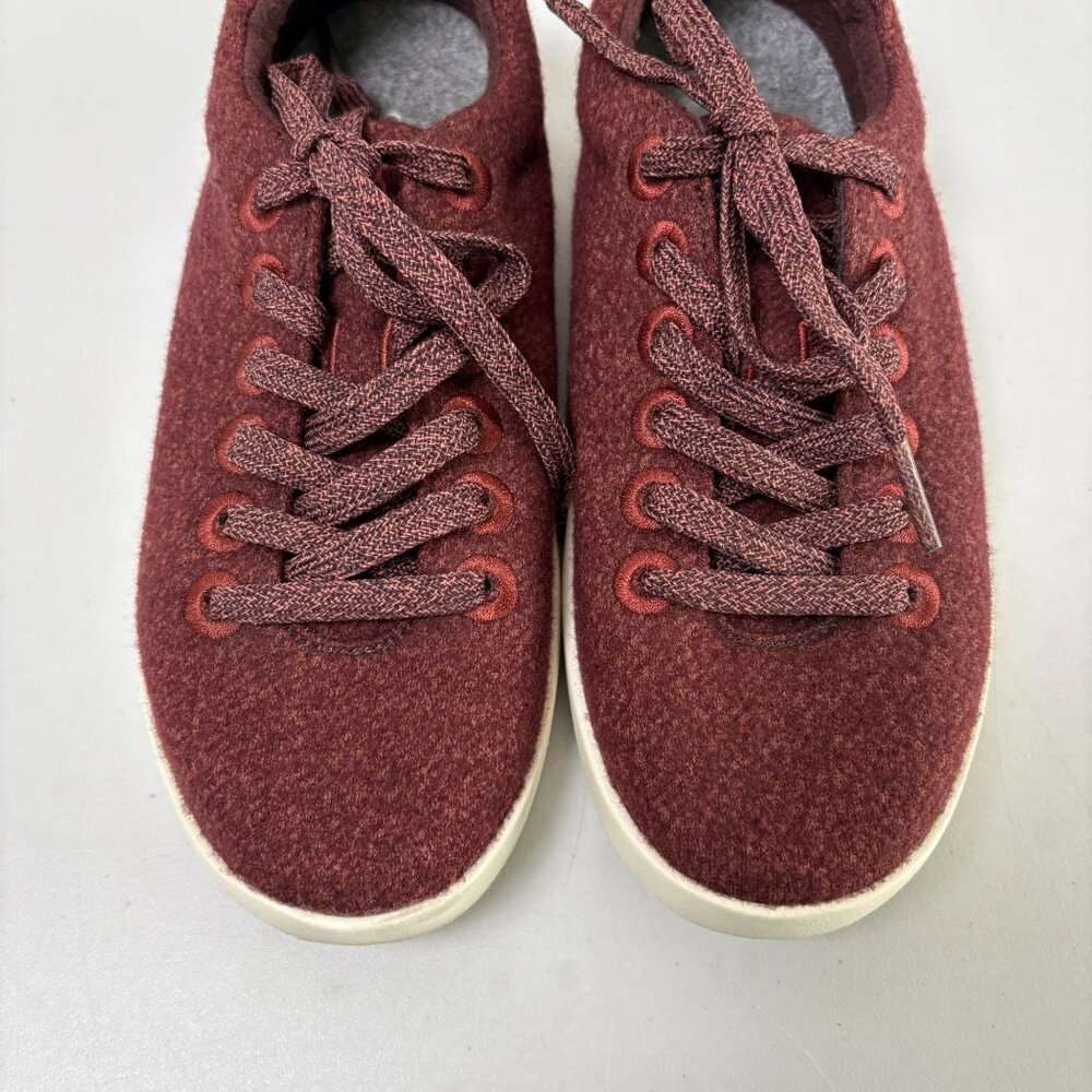 Allbirds WP Wool Pipers Shoes Womens 6 Burgundy Low Top Comfort Lace Sneakers - Picture 2 of 11